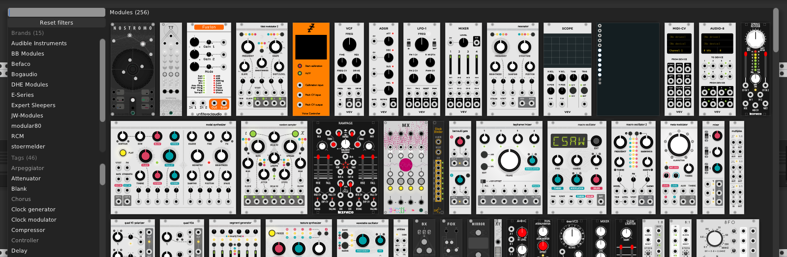 VCVRack Modules Page